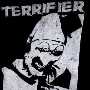 terrifier art the clown face logo insane pyscho nut official M unisex tee - wow